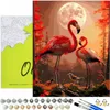 Malen nach Zahlen Erwachsene & Kinder Tiere Flamingo Mond Produktbild-Vorschau 1