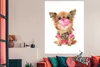 MuchoWow® Poster Für Kinder - Hund - Kaugummi - Rosa - Produktbild-Vorschau 3