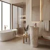 Lavabo Freestanding REA Blanka Savana Matt Beige 40X40X85Cm Anteprima dell’immagine prodotto 2