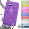 Auto Schlüssel Hülle Silikon Schutz Cover Lila kompatibel Produktbild-Vorschau 1