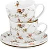 DUO FLORAL 2er-Set Tassen 280 ml SAFA mit Untertassen, New Produktbild-Vorschau 4