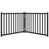 vidaXL 2-tlg. Hundetor Faltbar Schwarz 160 cm Massivholz Produktbild-Vorschau 4