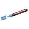 A light blue permanent marker with its cap off, lying on a white background. Produktbild-Vorschau