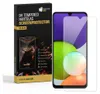 A product packaging box and a screen protector on a smartphone. Produktbild-Vorschau
