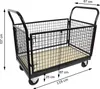 Gitterwagen Plattformwagen 500 kg 119x67x107cm Produktbild-Vorschau 7