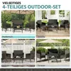 Yaheetech Polyrattan Sitzgruppe 4er Gartenmöbel Set inkl. Produktbild-Vorschau 6