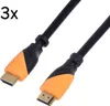 TPFNet 3er Pack Premium HDMI-Kabel HDMI 2.0/1.4a kompatibel Produktbild-Vorschau 1