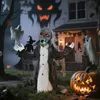 HOMCOM Halloween Dekoration Skelett mit Rot Leuchtende Produktbild-Vorschau 8