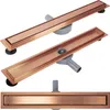Three copper shower drains are shown against a white background. Produktbild-Vorschau