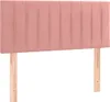 vidaXL LED Kopfteil Rosa 80x5x78/88 cm Samt Produktbild-Vorschau 4