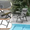 Chaise de jardin COSTWAY avec repose-pieds extensible, Voir les images du produit 7