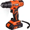 A cordless drill with a battery pack attached, shown from a three-quarter front view against a white background. Produktbild-Vorschau