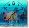 Wanduhr - Quadrat - Glasuhr - Bäume Wiese Sommer - 40x40cm Produktbild-Vorschau 1