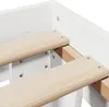 vidaXL Massivholzbett ohne Matratze Weiß 140x190 cm Produktbild-Vorschau 6