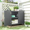 Outsunny Armoire de rangement de jardin sur pied, table de Voir les images du produit 9