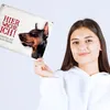 Metallschild XL mit Dobermann Motiv und Spruch: Betreten Produktbild-Vorschau 3