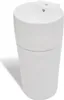vidaXL Standwaschbecken mit Hahn/Überlaufloch Keramik weiß Produktbild-Vorschau 3