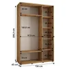 Šatní skříň ASIRI 4 - 150/45 cm, bílá / stříbrná Náhled obrázku produktu 4