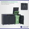 Mülltonnenbox 3er KUBUS | HxBxT 116x199x80 cm | für 3x Produktbild-Vorschau 7