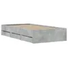 The Living Store Bettgestell mit Schubladen Betongrau Produktbild-Vorschau 8
