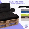 Sada polštářů na palety 120x80 cm černá - voděodolný Náhled obrázku produktu 5