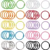 A collection of colorful metal binder rings arranged in rows on a white background. Produktbild-Vorschau