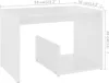vidaXL Bočný stolík biely 59x36x38 cm Drevo Materiál Náhľad obrázku produktu 6