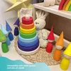 Ulanik Stapelring Montessori Spielzeug Holzstapelringe Produktbild-Vorschau 6
