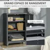 HOMCOM Armoire de bureau à 3 niveaux, meuble de rangement Voir les images du produit 3