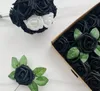 Strauß schwarzer Rosen, Set mit 25 dekorativen Kunstblumen, Produktbild-Vorschau 4