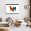 Gerahmtes Poster - Schwarzer Rahmen - Hahn Ilustration Tier Produktbild-Vorschau 7