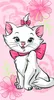 Jerry Fabrics Handtuch Marie Cat Pink Flower 70x140 cm Produktbild-Vorschau 4