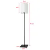 Stojací lampa 'Solna' 1 x E27 kovové stínidlo z textilu 158 Náhled obrázku produktu 3