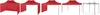 A series of images showing a red gazebo or tent in different stages of assembly, from fully enclosed to just the frame. Produktbild-Vorschau