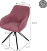 ML-Design 2x Esszimmerstuhl drehbar, Altrosa, aus Textil Produktbild-Vorschau 6