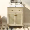 Mobile da bagno Merax con lavabo in Vetroceramica, mobile Anteprima dell’immagine prodotto 1