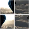 Wanduhr - Quadrat - Glasuhr - Wolke Ballon Himmel - 30x30cm Produktbild-Vorschau 8