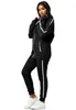 Damen Jogginganzug Freizeitanzug Sportlich 3750 Schwarz L Produktbild-Vorschau 1