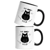 Mir Doch Miau Tasse Schwarz mit Katzen und Herzen Motiv für Produktbild-Vorschau 2