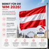 Banderina de Austria, 90x150 cm – Mundial 2026. Bandera de Vista previa de la imagen del producto 6