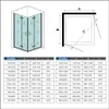 120x76x185cm 180° cm Falttür Nischentür Klarglas Produktbild-Vorschau 2