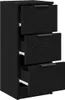 vidaXL Dressoir, zwart, eikenlook, 30 x 30 x 70 cm, Productafbeelding-voorbeeld 4