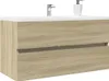 vidaXL Waschbeckenunterschrank Sonoma-Eiche 90x38,5x45cm Produktbild-Vorschau 3