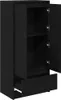 vidaXL Skriňa so zásuvkou čierna dubová 55,5x34x119,5 cm Náhľad obrázku produktu 5