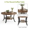 Table d'appoint ronde en bois massif de 80 cm de diamètre, Voir les images du produit 6
