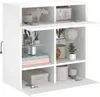 vidaXL TV-Wandschrank mit LED-Leuchten Weiß 58,5x30x60,5 cm Produktbild-Vorschau 3