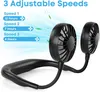 Nackenventilator 2000mAh USB leise tragbar Outdoor Schwarz Produktbild-Vorschau 2