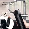 A hand is filling a removable water tank of a coffee machine under a faucet. Produktbild-Vorschau