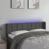 [Home] LED Kopfteil Dunkelgrau 147x16x78/88 cm Samt , Neue Produktbild-Vorschau 1