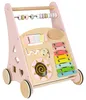 Trotteur en bois pour bébé avec abacus, rose Voir les images du produit 11